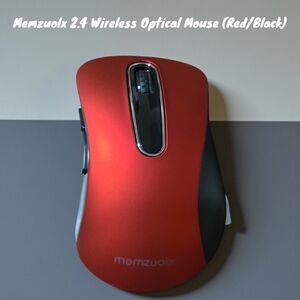 Memzuoix 2.4G Wireless Optical Cordless Mouse (Red/Black)